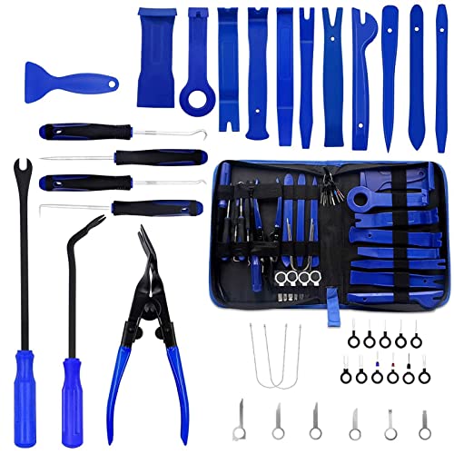 Werkzeugsatz Türclip Panel Trim Armaturenbrett Removal Tool Kit Auto Car Opening Repair Tool Set Werkzeugkasten für zu Hause (Color : 38 PCS BLUE)