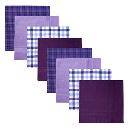 Retreez 8 Stück Reine Baumwolle Gemischte Taschentücher für Herren Geschenkset - Gemischte Set A5A005