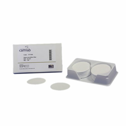 Camlab 1171245 Glas-Mikrofaser-Filterpapier, Klasse 263 [GF/F], 0,7 µm, 125 mm Durchmesser, 50 Stück