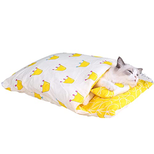 Raxove Hundebett - Katzenschlafbett,Schnelles, multifunktionales Haustierzelt, weiche Kätzchenbetten mit Abnehmbarer, waschbarer, gepolsterter Auflage für Haustierwinterwärme