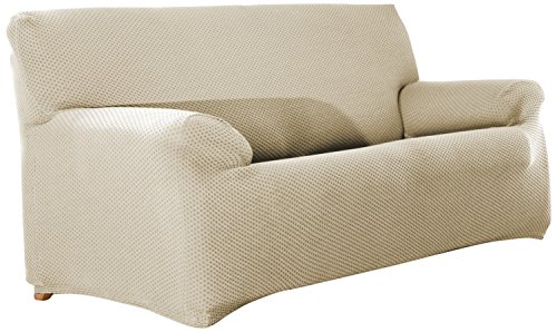 Eysa elastisch Sofa überwurf 4 sitzer Farbe 00-Ecru Sucre, Polyester, 37 x 17 x 29 cm