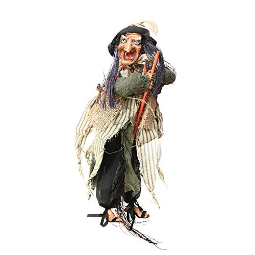 Jia Hu 1 x Halloween-Hexen-Anhänger zum Aufhängen, Geister-Hexe, Halloween-Dekoration, Anhänger, Maskerade-Szenen-Arrangement.