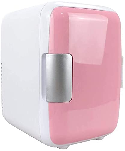 Samnuerly 4 Liter Mini Auto Kühlschrank Kühlschrank Tragbare Elektrische Kühlbox Wärmer Gefrierschrank Outdoor Picknick Reisen [Energieklasse A++] (Pink 16 * 23 * 25)
