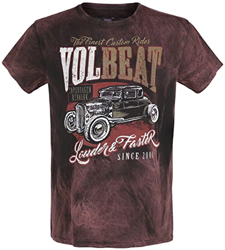 Volbeat Louder and Faster Männer T-Shirt rost L 100% Baumwolle Band-Merch, Bands