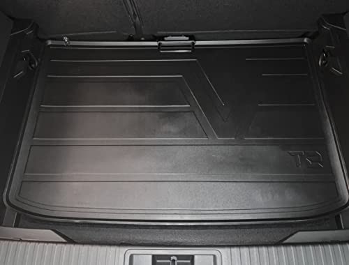 Kofferraumwanne passgenau für Renault Clio IV (5 Türer) von 2012 bis 2019 - Niedriger und mittlerer Boden - Kofferraumschutz, rutschfest T2 - Kofferraummatte aus PE