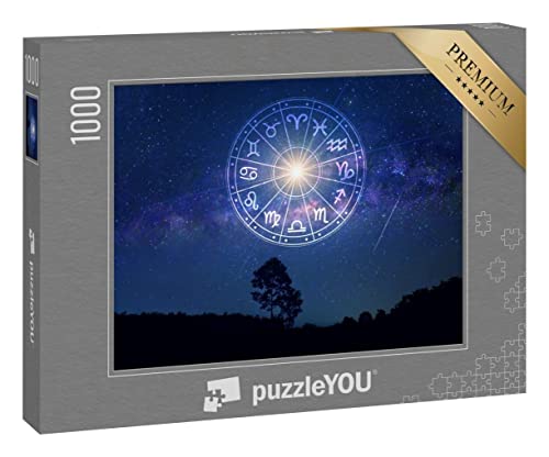 puzzleYOU: Puzzle 1000 Teile „Tierkreiszeichen innerhalb des Horoskopkreises, Astrologie“