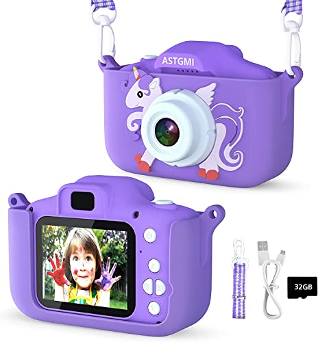 Kinder Kamera, 2.0”Display Digitalkamera Kinder ，Geschenke für 3 4 5 6 8 7 9 10 11 12 Jahre Jungen und mädchen, 1080P HD Anti-Drop Fotoapparat Kinder für Geburtstagsgeschenk Weihnachten Spielzeug