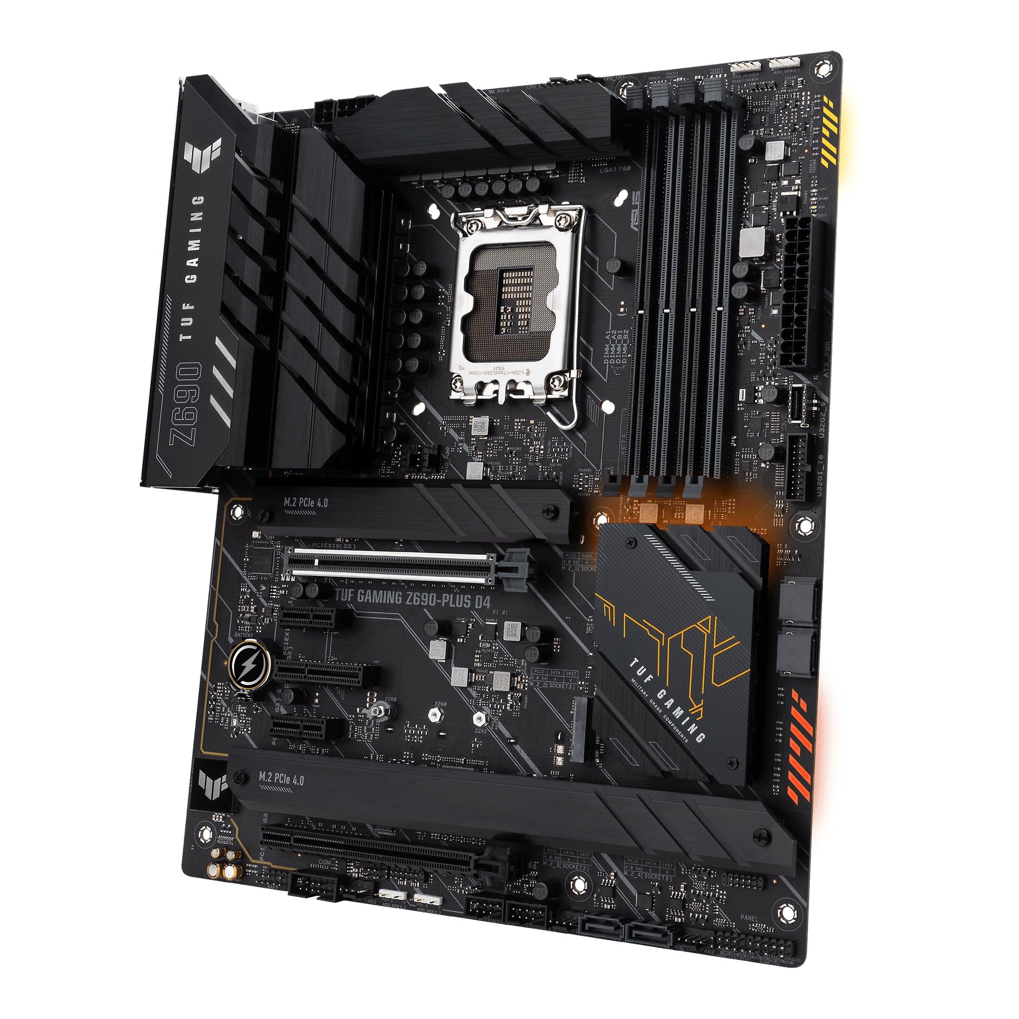 ASUS TUF Gaming Z690-Plus D4 Mainboard Sockel Intel LGA 1700 (Intel Z690, ATX, PCIe 5.0, DDR4-Speicher, 4x M.2, Thunderbolt 4, Aura Sync)