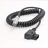 SZRMCC Red Scarlet Red Epic Camera Power Cable D Tap to 1B 6-Pin Female, Gerades 6-poliges Spiralkabel