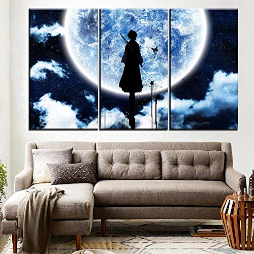 104Tdfc Animation Bleach Moon Rukia Kuchiki Bilder 150x70cm 3 Teilig Leinwandbilder Bild auf Leinwand Vlies Wandbild Kunstdruck Wohnzimmer Wanddekoration Art