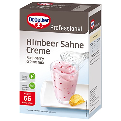 Dr. Oetker Professional Himbeer-Sahne-Creme, Dessertpulver in 1 kg Packung