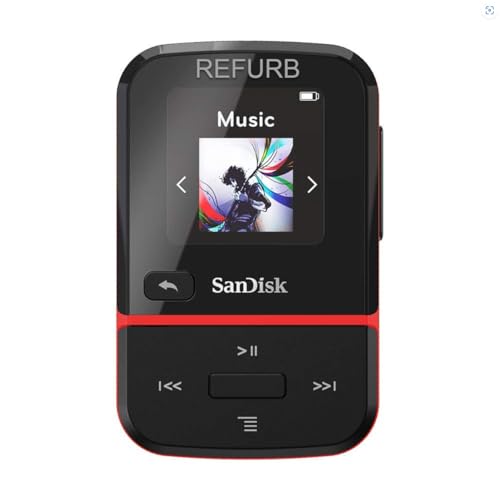 SanDisk Clip Sport Go MP3-Player, 16 GB, Rot