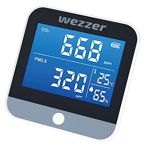 Levenhuk Wezzer Air PRO DM30 Kompakter Multifunktions-Luftqualitätsmonitor – CO₂-Messgerät, Feinpartikelanalysator, Thermometer, Hygrometer