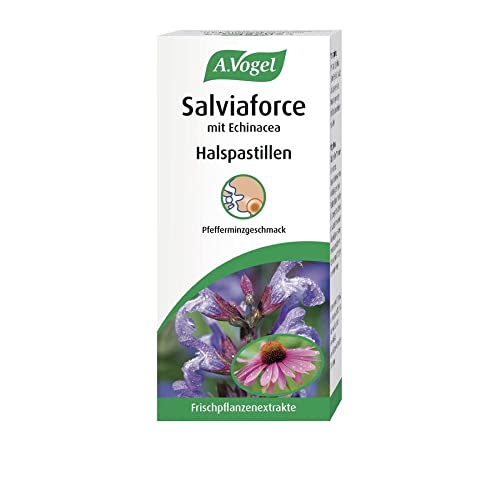 A.Vogel Salviaforce mit Echinacea Halspastillen 20 Stück – beruhigen Hals und Rachen - Lindern bei Reizungen in Hals und Rachen – Pfefferminzgeschmack - VEGAN (6)