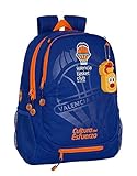 safta Valencia Basketball-Rucksack, anpassbar, Blau/Orange, 320 x 160 x 440 mm