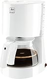 Melitta Enjoy - Filterkaffeemaschine - mit Glaskanne - Tropfstopp - 10 Tassen - Weiß (1017-01)