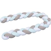 babybay Nestchenschlange geflochten passend für alle Modelle, weiß/beige/aqua