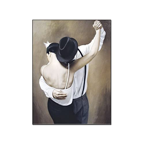 QITEX Wandbilder Wohnzimmer Xl Moderne Gemälde Poster Leinwand Kunstdrucke Flamenco Tänzer Tanzen Männer und Frauen Gemälde Ästhetik Poster Leinwand Bild Poster Und Kunstdruckee 30x40cm (Kein Rahmen)