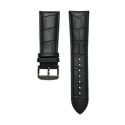 20-28mm echtes Ledermens-Pin-Haken-Armband Bambusmuster Hohe Flexibilität Breathable Armband Armband Zubehör, 24mm
