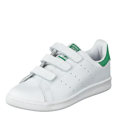 adidas Originals Stan Smith CF, Unisex-Kinder Sneakers, Weiß (Ftwr White/Ftwr White/Green), 33 EU (1 Kinder UK)