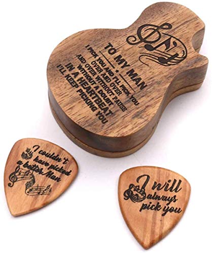 3Pcs / Set Handmade Guitar Selection Box Und Pick Paletten Für Gitarrenmusik Liebhaber Geschenke