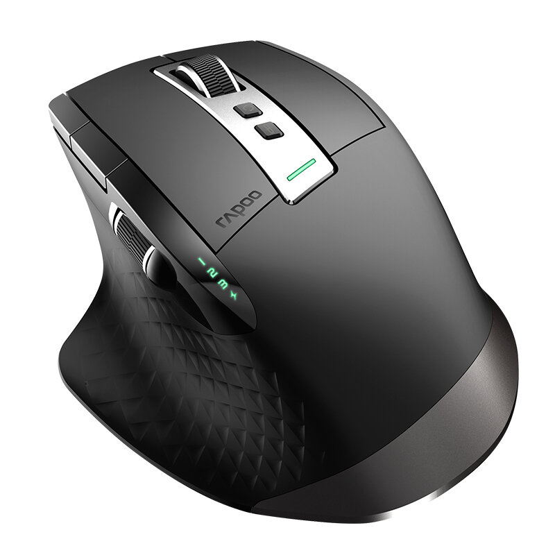 Rapoo MT750L Kabellose Maus 600/1200/1600/3200 8 programmierbare Tasten Bluetooth-kompatible Mäuse Wiederaufladbare Ergo