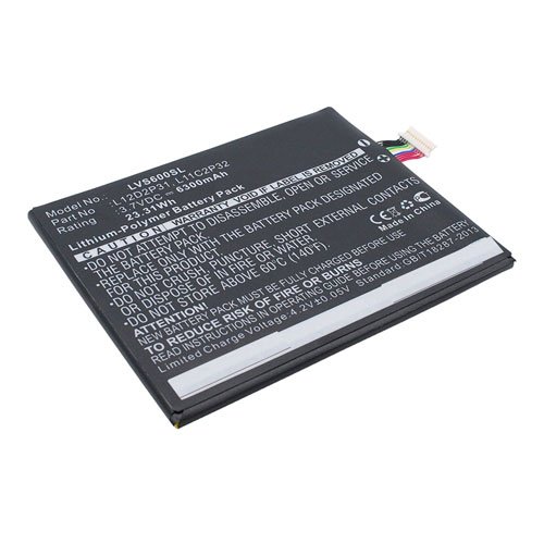 amsahr L11C2P31-02 Ersatz Batterie für Lenovo S6000 (3.7V, 6300mAh, 23.31Wh) schwarz