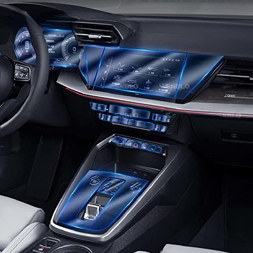 MIVLA Autoinnenraum Mittelkonsole Transparente TPU-Schutzfolie Reparaturfolie ， Für Audi A3 8Y 2021-2022 Autozubehör