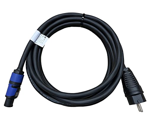 NWP Netzkabel 5m powerCON blau auf 230V Schuko Stecker - 3x2,5mm² - Gummischlauchleitung - NAC3FXXA-W-L Power-In (blau)
