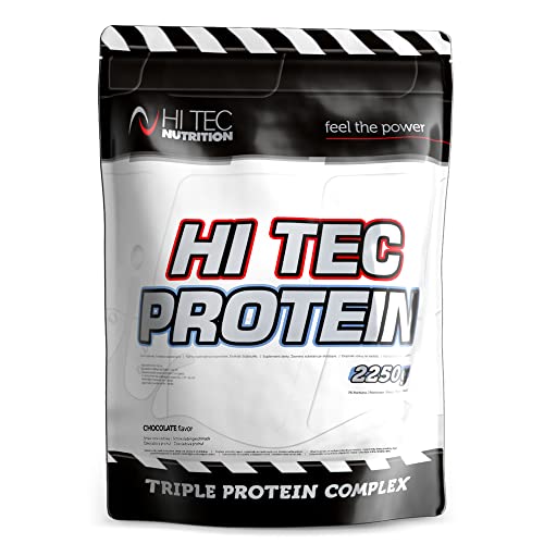 HI TEC NUTRITION - Hi Tec Protein | Molkenprotein, Kasein und Weizeneiweiß | Dreifach-Protein-Komplex, 2250g, Schoko