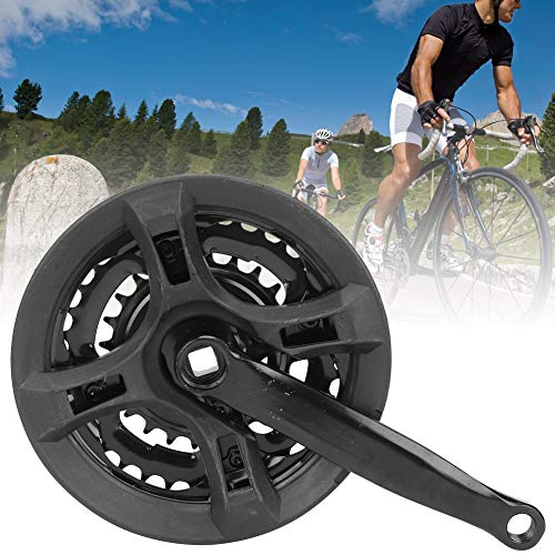 Pbzydu Fahrradkurbelgarnitur, Rennrad aus Kohlenstoffstahl, leistungsstark, langlebig und robust für Mountainbiker, Rennradfahrer