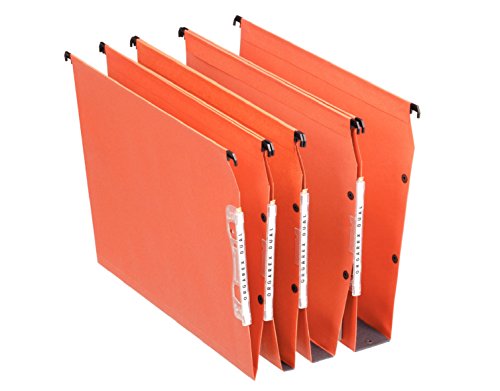 Esselte Orgarex Hängemappe Kraftpapier 220 g/m² V-förmiger Boden 15 mm Kapazität 330 mm breit 25 Stück orange