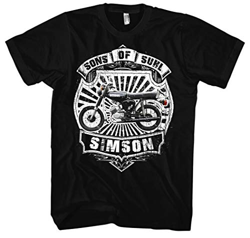 Sons of Suhl Männer und Herren T-Shirt | Simson Moped DDR Ossi Osten Schwalbe Trabant Kult | M2 (4XL)