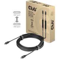 Club 3D CAC-1535 - USB-Kabel - USB-C (M) bis USB-C (M) - USB 3.2 Gen 2 / DisplayPort 1.4 - 20 V - 3 A - 5 m - aktiv, USB Power Delivery (3A, 60W), 8K Unterstützung, bi-directional