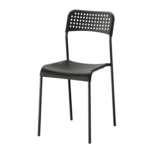 Ikea ADDE Stuhl in schwarz; stapelbar