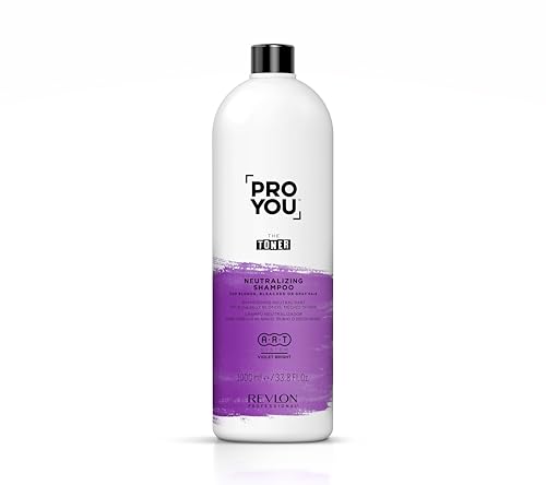 Revlon Professional Pro You The Toner Neutralizing Shampoo, Shampoo mit hoher Reinigungswirkung, für blondes, gebleichtes und graues Haar, 1000 ml