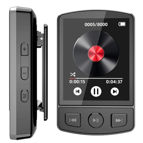 Desikixudy Bluetooth-Sport-Rückenclip, MP3/MP4-Aufnahme, E-Book-, FM, Unterstützt Externen Multifunktions-Player, 16 G, Langlebig, Einfach zu Bedienen