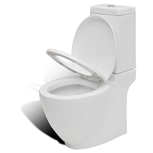 Festnight Toilette/WC Design Stand Keramik inkl. Hängetoilette Soft Close WC Sitz