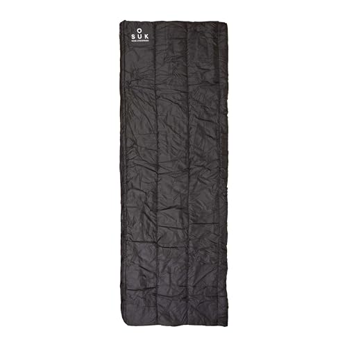 SOUK ONE Premium Deckenschlafsack Schlafsack 70x190cm für Erwachsene Camping Wandern Reisen Couch (Schwarz)