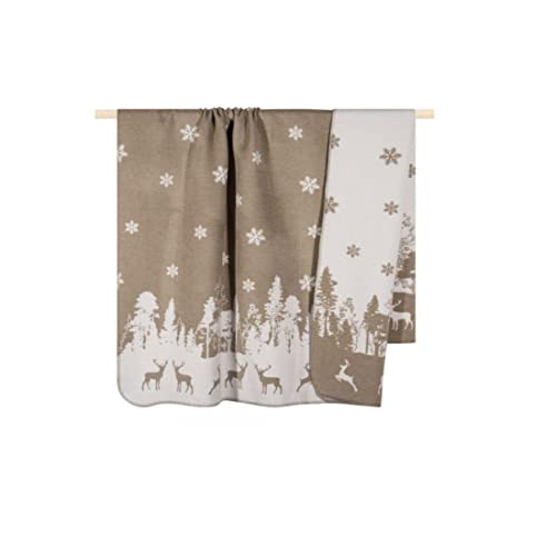 PAD - Decke, Kuscheldecke - Winter Wonderland - 65% Baumwolle, 35% Polyacryl Farbe: Taupe - 150 x 200 cm