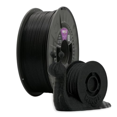 Winkle PLA-Filament Stardust | Pla 1,75 mm | Druck | 3D-Drucker | 3D-Filament | Farbe Schwarz mit Partikeln | Rolle 1000 g