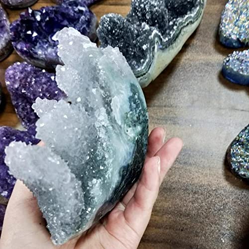 AMAZWI Home Natürliche Kristall-Cluster-Edelstein-Dekoration Folk Crafts ZUOSHUAAYIN