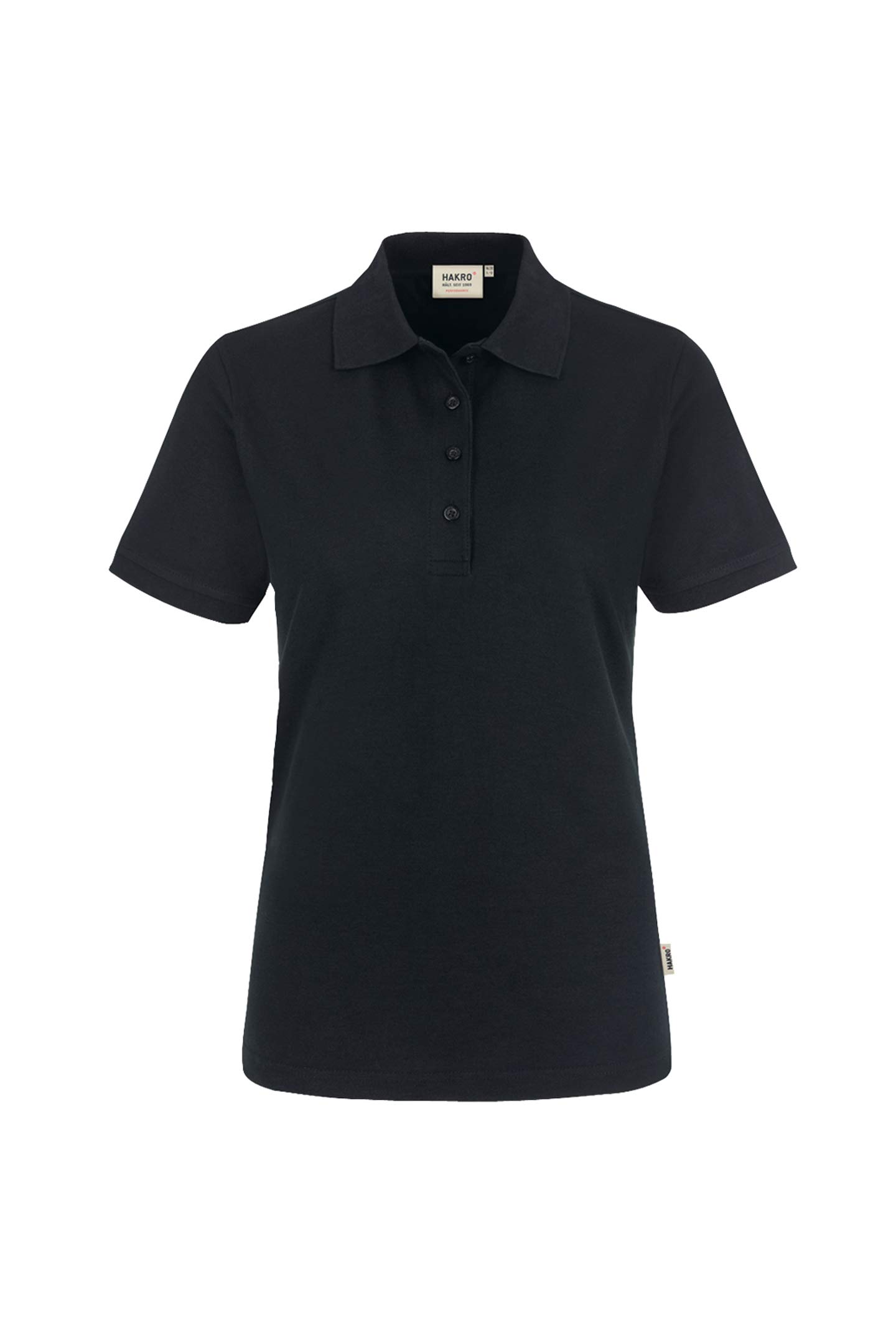HAKRO Damen Polo-Shirt Performance - 216 - schwarz - Größe: 4XL