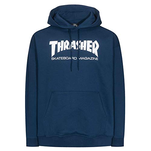 Thrasher Magazine Logo Skate Mag Herren Kapuzen-Sweatshirt, Größe S, Marineblau