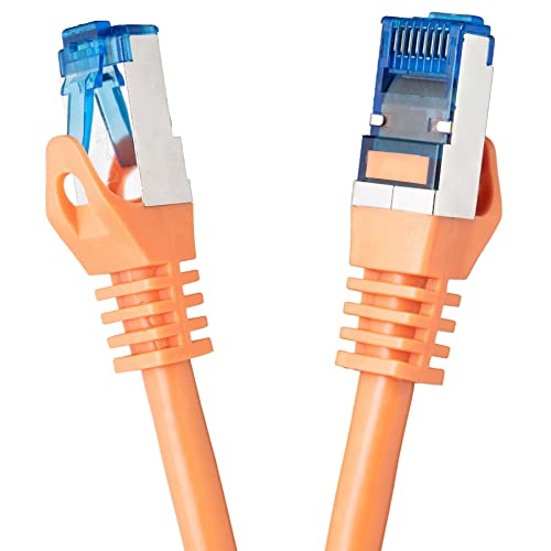 BIGtec 30m CAT.7 Gigabit Netzwerkkabel orange (2 x RJ45, Cat 7, SFTP PIMF, 1000 Mbit/s) halogenfrei