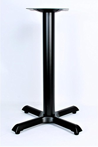 Tischgestell, 72 cm, schwarz, Kreuzfuß aus Gusseisen, Kiel" mit verstellbaren Bodengleitern