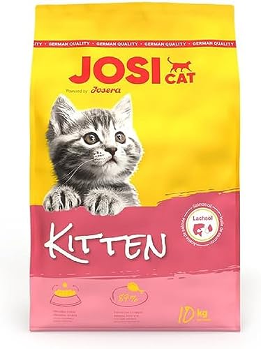 JosiCat Kitten (1 x 10 kg) | Premium Trockenfutter für wachsende Katzen | Katzenfutter trocken | Powered by JOSERA | 1er Pack