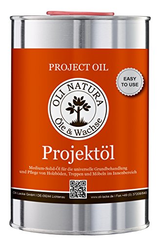 OLI-NATURA Projektöl (Universalholzöl), Inhalt: 1 Liter, Farbe: Weiß gekälkt