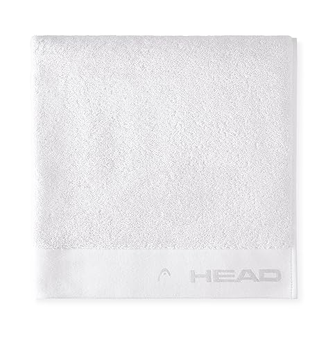 HEAD Dynamic Frottee-Handtuch aus 100% zertifizierter Baumwolle, ideal als Fitnesshandtuch, Duschtuch und Badetuch, 70 x 140 cm, schnell trocknend, weiche und saugfähige Badetücher, Snow White