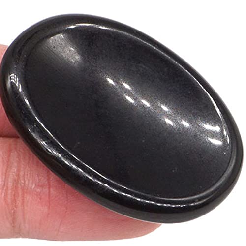 Thumb Worry's Natürlicher Kristall mit sieben Edelsteinen, spirituelles Fingermassage-Handwerk natürlicher Glanz (Color : Black Obsidian, Size : Taglia unica)